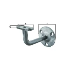 Clearance GAH ALBERTS Support de main courante zinguée Ø60 mm