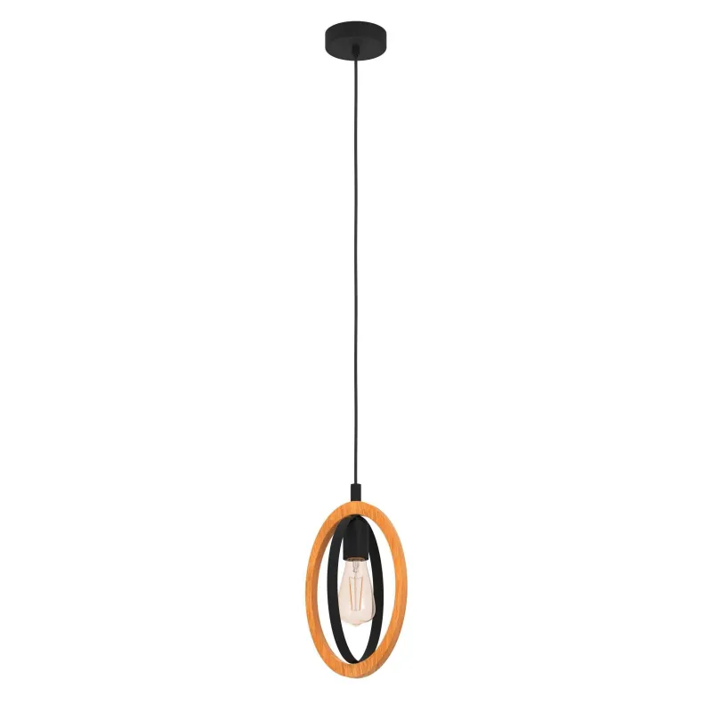 Discount EGLO Suspension Basildon E27 40W noir L19xl16xH110cm