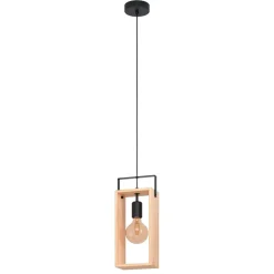 Hot EGLO Suspension Famborough E27 40W noir 16x10cm H110cm