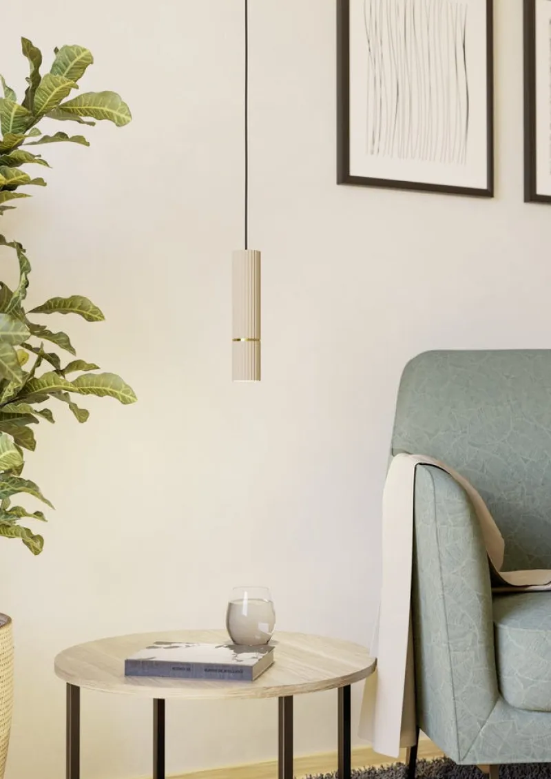 Online EGLO Suspension GU10 4,7W sable et laiton brossé Caminia