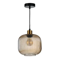 Hot Suspension LEDA ambré Ø20,5 cm
