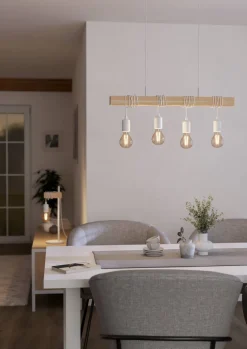 Best EGLO Suspension Townshend 4 lumières blanc (4x60W) E27