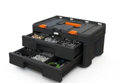 Best KETER Système de stockage 2 tiroirs Stackn'Roll Worx