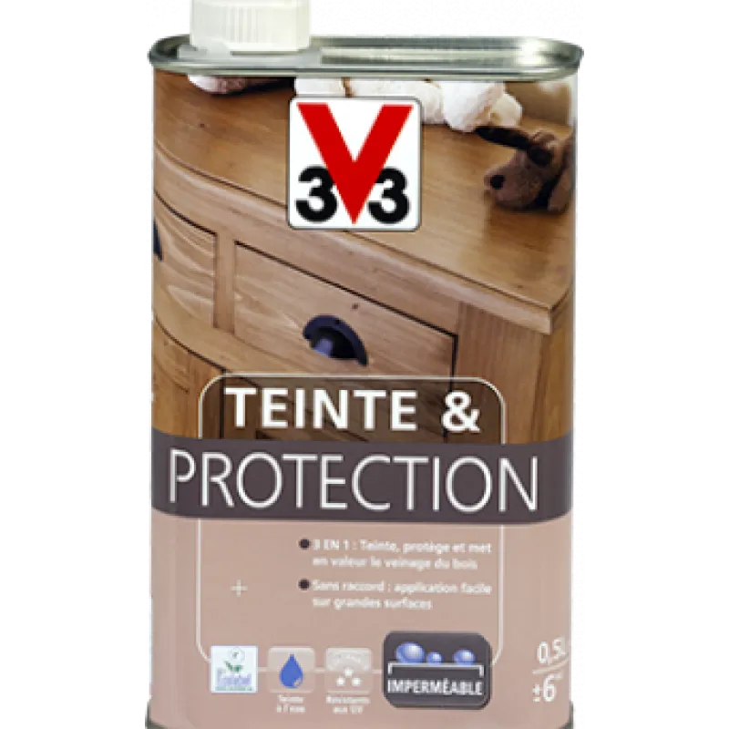 Online V33 Teinte et protection bois intérieur acajou mat 0,5L