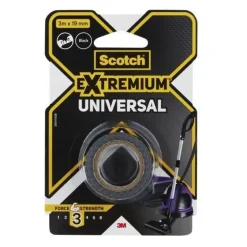 Outlet SCOTCH Toile de réparation Extremium Universal Noir 3mx19mm