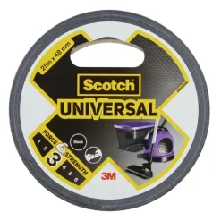 Clearance SCOTCH Toile de réparation Universel Noir 25m x 48mm