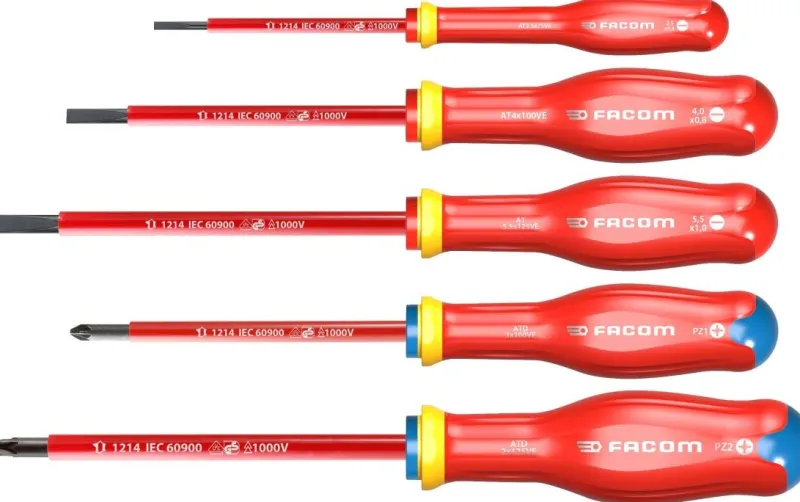 Outlet FACOM Tournevis Protwist isolés 1000 V 5 pièces