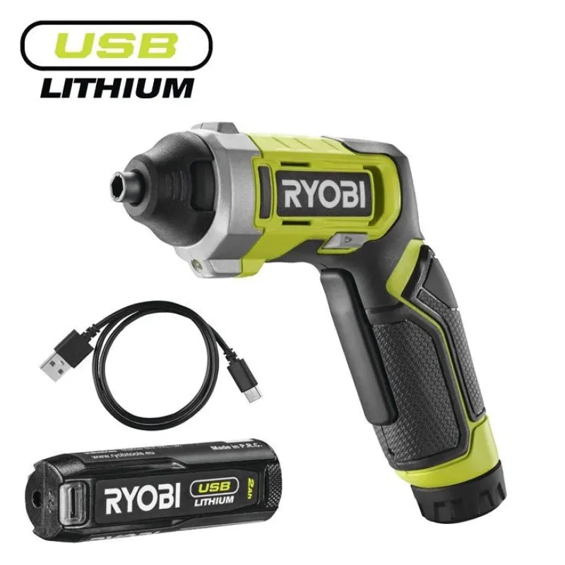 Outlet RYOBI Tournevis 4V USB Lithium (1x 2.0Ah)