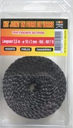 Outlet LE CHOUAN Tresse fibre de verre noire 10x2mm 2,5m