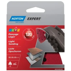 Outlet NORTON 5 Triangles perf. 6T auto-agrippants expert G120 Ø95