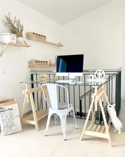 Online ASTIGARRAGA Tréteau Architec pin massif non vernis 70 à 98 cm