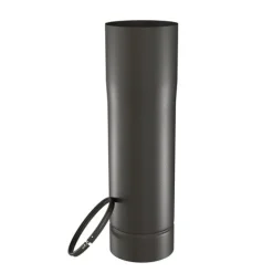 TEN Tuyau coulissant + bague réglable noir mat Ø153mm