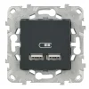 Best SCHNEIDER Unica2 prise alimentation double USB 5V anthracite