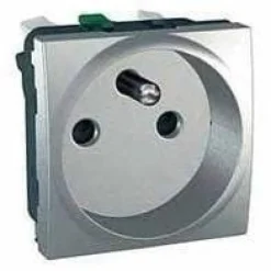 Clearance SCHNEIDER Unica2 prise, 2 pôles - aluminium
