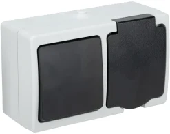 New Va-et-vient Aquae +prise 2 pôles + terre horizontal IP44