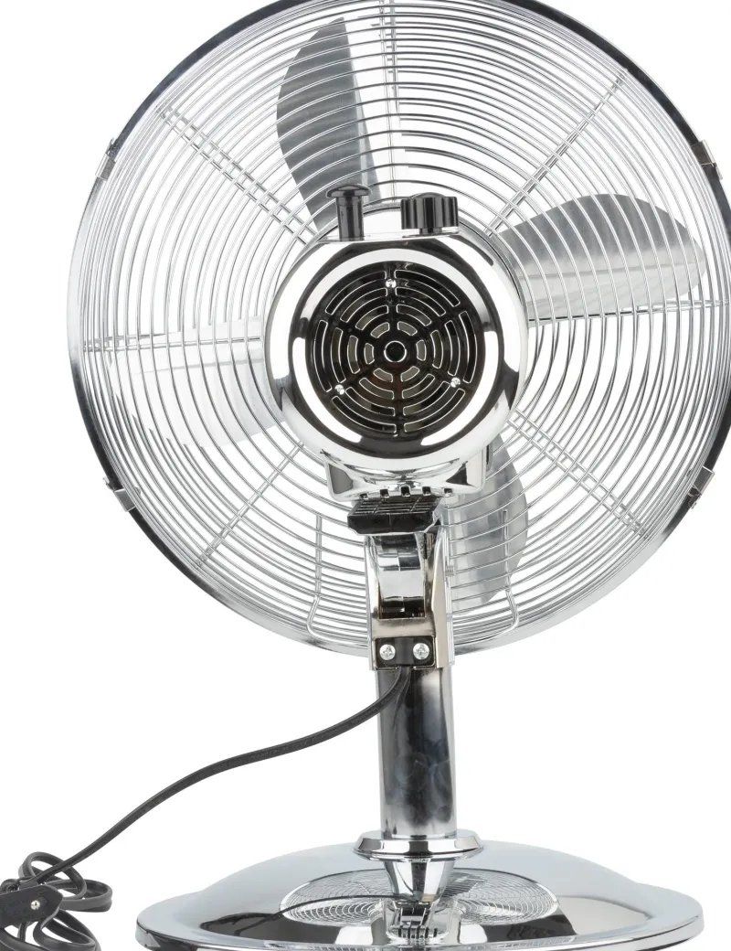 New VOLTMAN Ventilateur de table Boreas chromé Ø30cm 40W