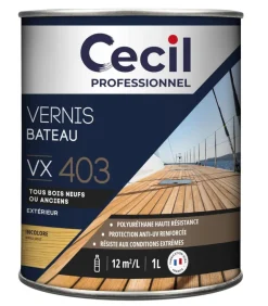 Best CECIL PROFESSIONEL Vernis bois extérieur qualité marine incolore brillant 1L