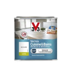Best V33 Vernis bois intérieur Cuisine & Bains incolore Satin 0,5L