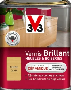 Outlet V33 Vernis intérieur meubles/boiseries chêne clair brill 250 ml
