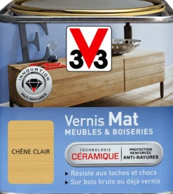 Discount V33 Vernis intérieur meubles/boiseries chêne clair mat 0,5L