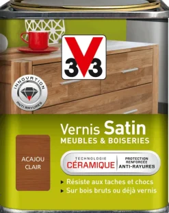 Discount V33 Vernis meubles et boiseries acajou clair satin 250 ml