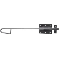 New GAH ALBERTS Verrou baïonnette zingué noir avec gâche attachée 404 Ø14 mm