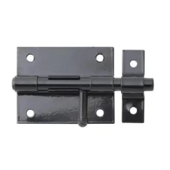 Best GAH ALBERTS Verrou de box zingué noir avec gâche attachée 57x100 mm