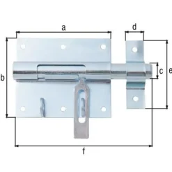 Clearance GAH ALBERTS Verrou porte-cadenas zingué avec gâche attachée 79x135 mm