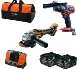 Hot AEG Visseuse + meuleuse sans fil 18V 5Ah Brushless