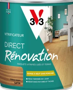 V33 Vitrificateur direct rénovation chêne moyen satin 2,5L