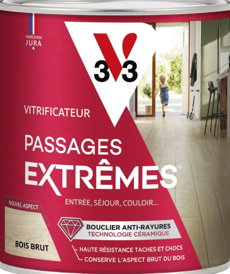Clearance V33 Vitrificateur passages extrêmes bois brut 0,75L