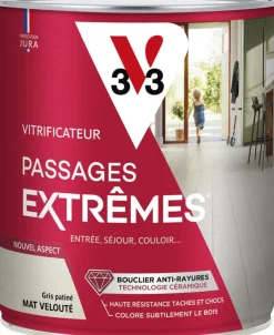 Sale V33 Vitrificateur passages extrêmes gris patiné mat 2,5L